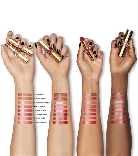 ysl rouge volupte shine swatches 2023